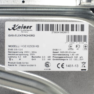 Плита комбінована Kaiser HGE 62309 KB