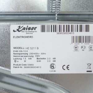 Плита електрична Kaiser HE 5211 B