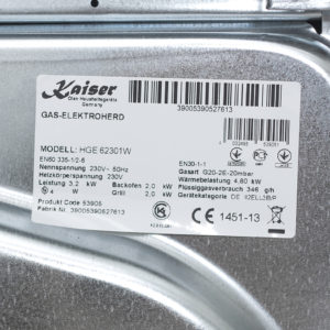 Плита комбінована Kaiser HGE 62301 W