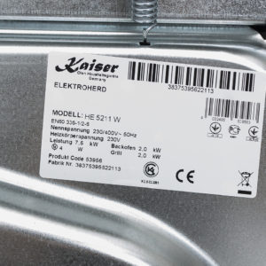 Плита електрична Kaiser HE 5211 W