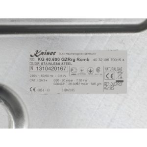 Газова варильна поверхня Kaiser KG 40.600 GZRrg Romb
