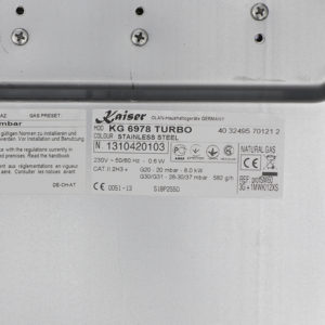 Газова варильна поверхня Kaiser KG 6978 Turbo